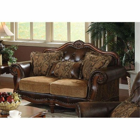 ACME FURNITURE INDUSTRY Dreena Bonded Leather Loveseat with Three Pilllows 5496
